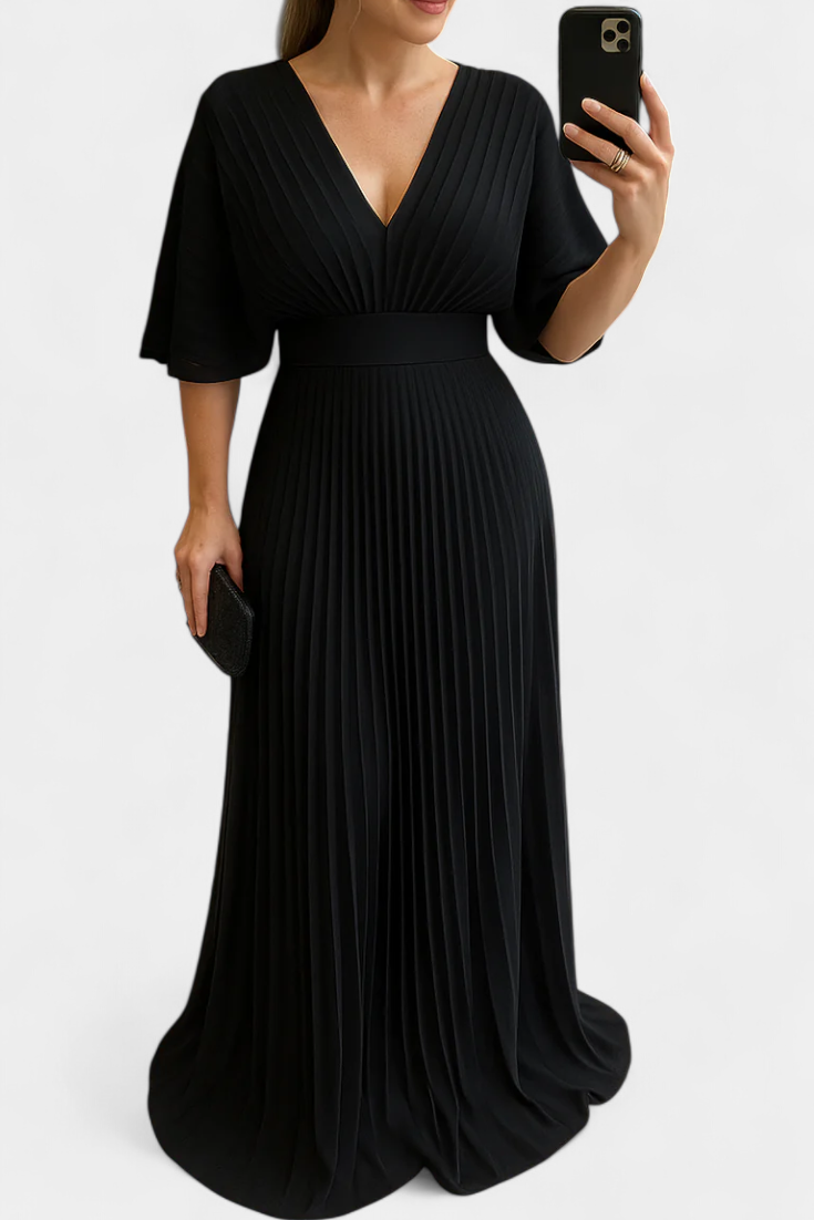 Robe Plissée Odele avec Dos Découvert