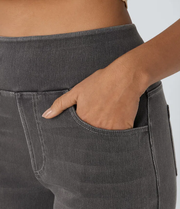 Solène - Jean large à taille décontractée