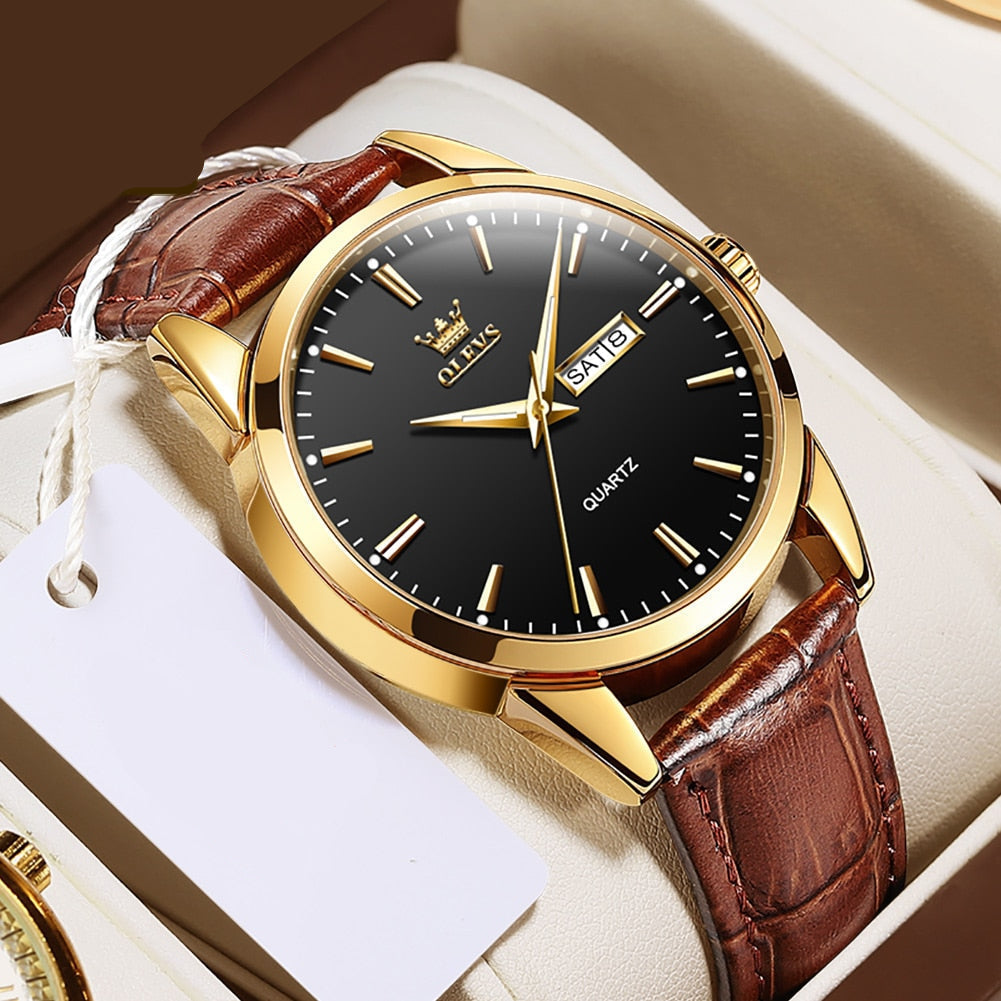 Montre en cuir de luxe pour homme™ Olsen & Olsen
