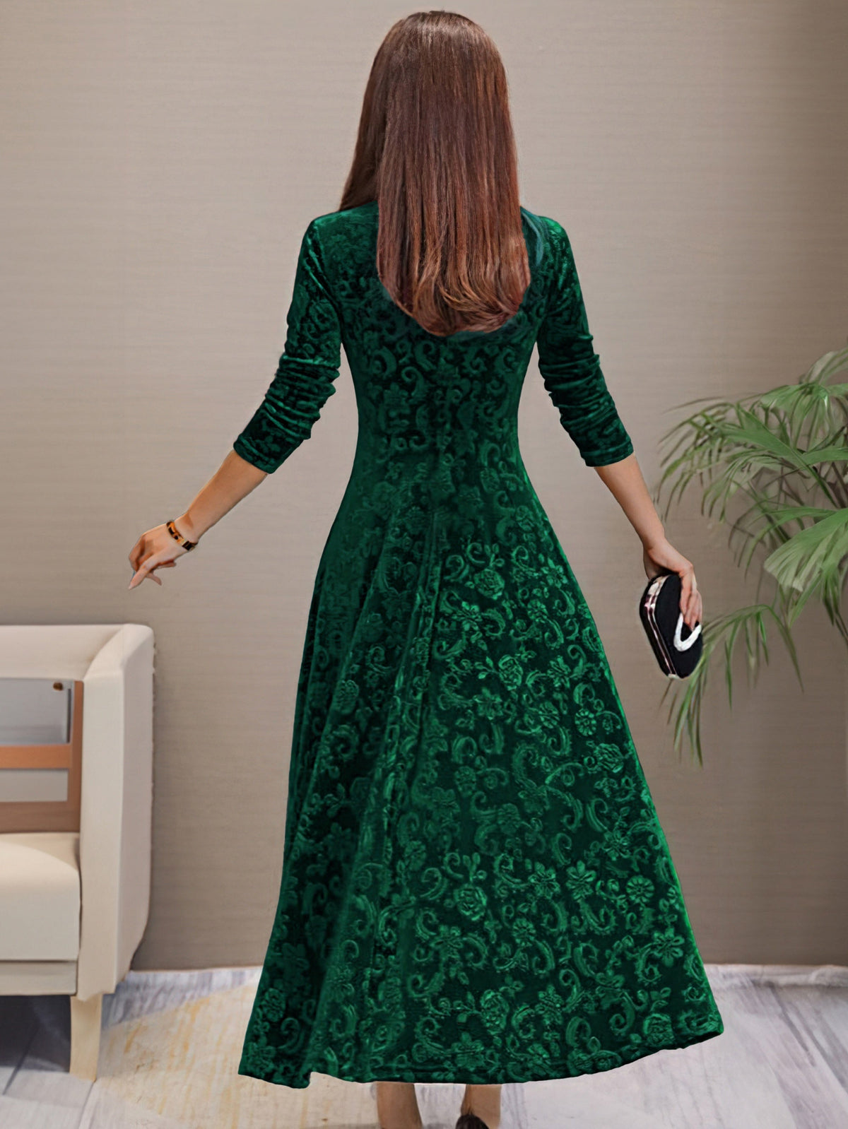 Denise | Robe Élégante en Velours