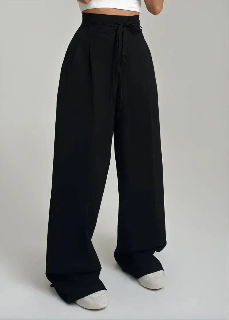 Josephine - Pantalons Taille Haute à Jambes Larges