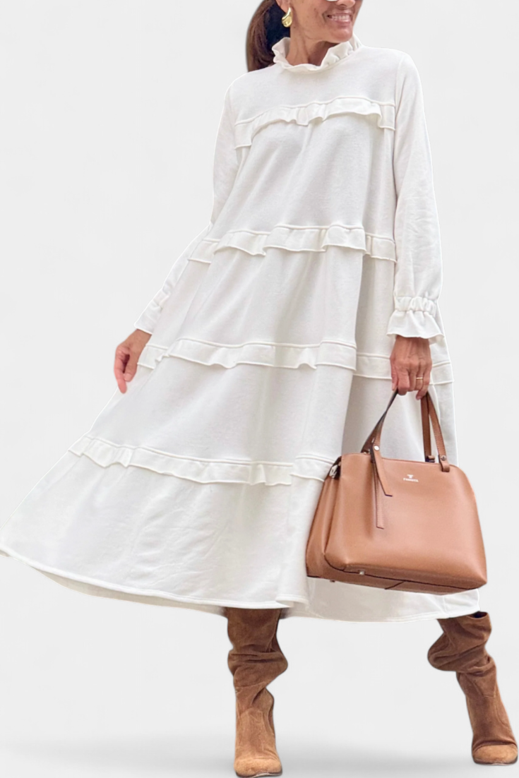 Robe Sweat Ruffle Casual-Chic Jada