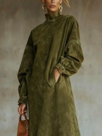 Aurora | Robe en Suède avec Franges