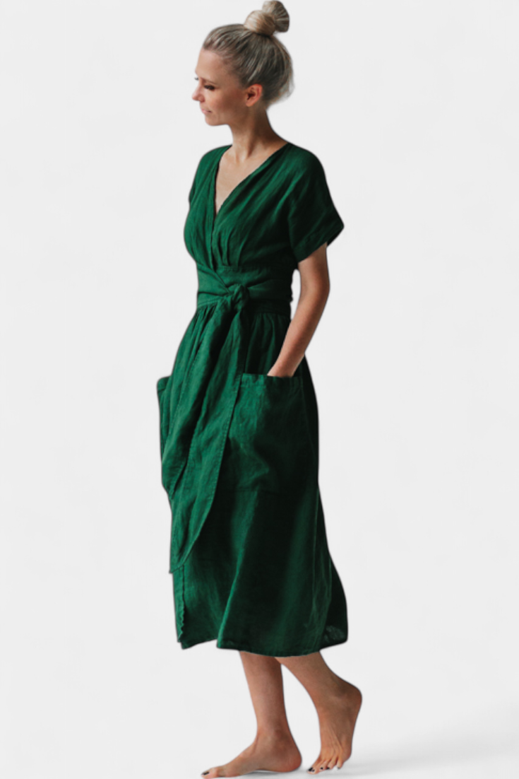 Cressida | Robe Exclusive avec Décolleté en V et Taille Ajustable