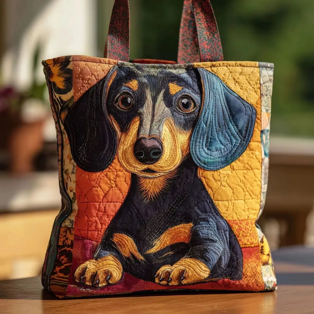 Sac Artisanal Matelassé - Teckel Patchwork