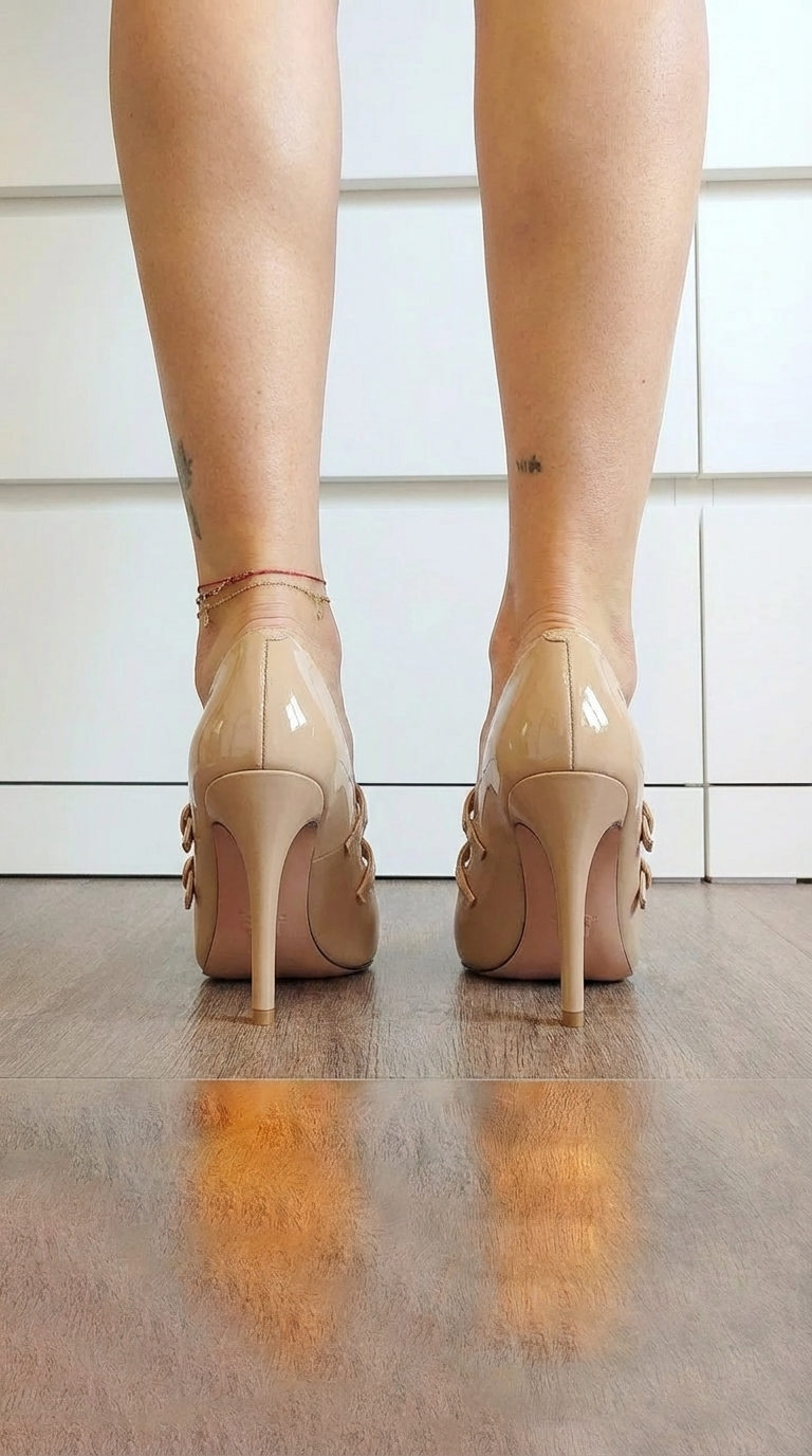 CHAUSSURE À TALON AVEC DOUBLE BRACELET