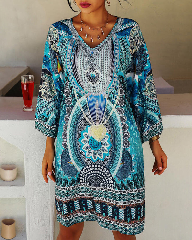 Emilia – Printed Boho Dress