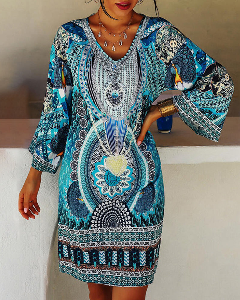 Emilia – Printed Boho Dress