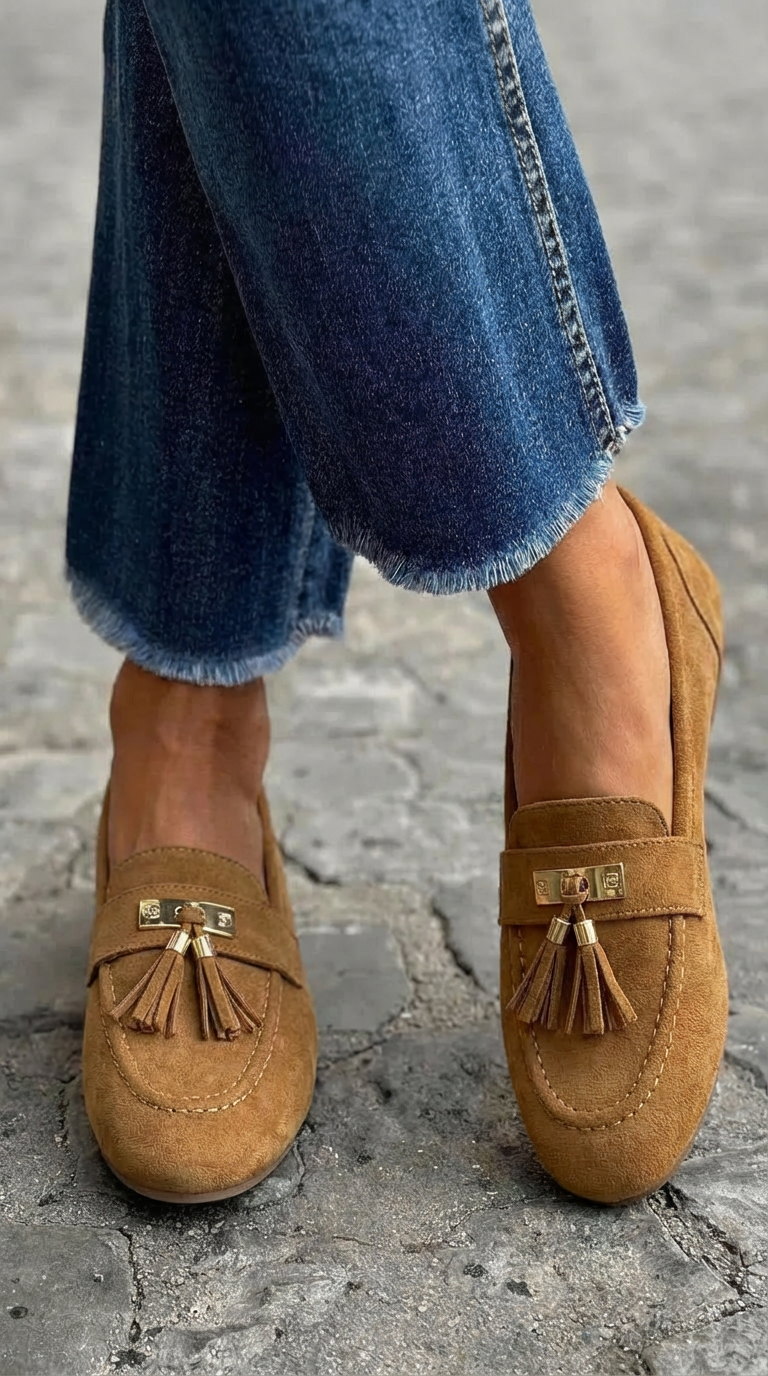 MOCASSIN ÉLÉGANT AVEC PON-PON