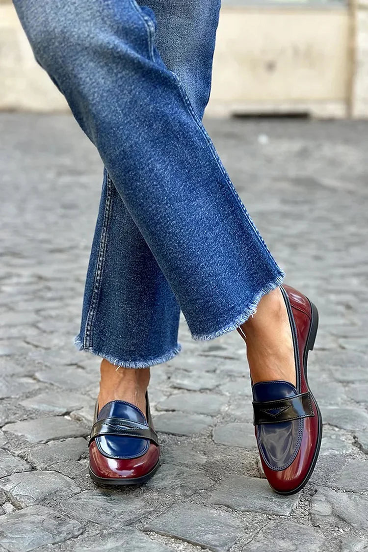 MOCASSINS TRICOLORÉS BRILLANTS