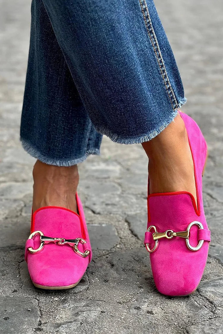 MOCASSINS FLUORESCENTS AVEC DÉTAILS EN MÉTAL