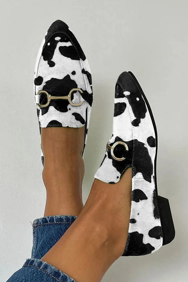 MOCASSINS TACHÉS AVEC CLIP EN OR