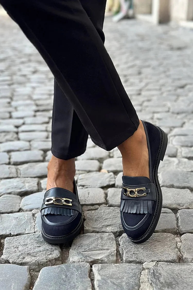 MOCASSIN AVEC FRANGES ET TASSELLES