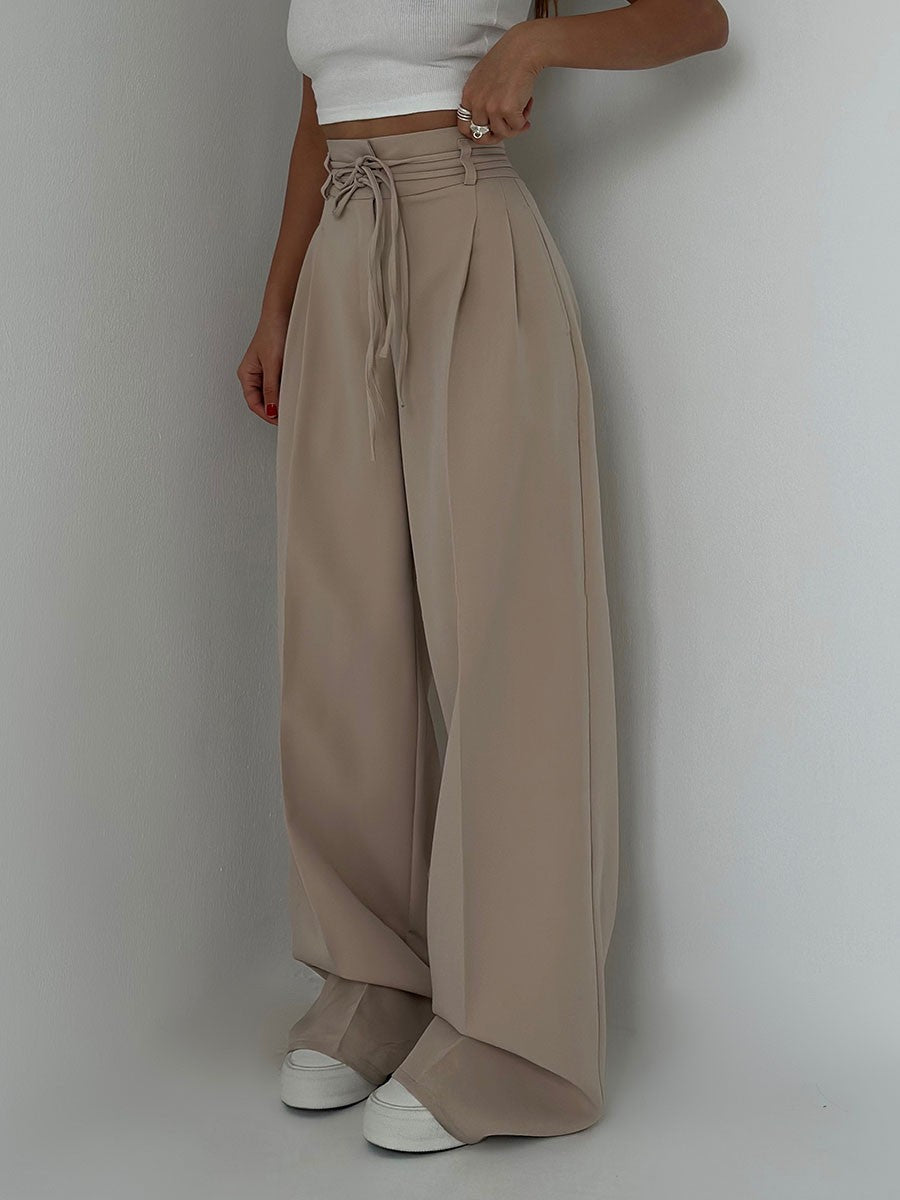 Josephine - Pantalons Taille Haute à Jambes Larges