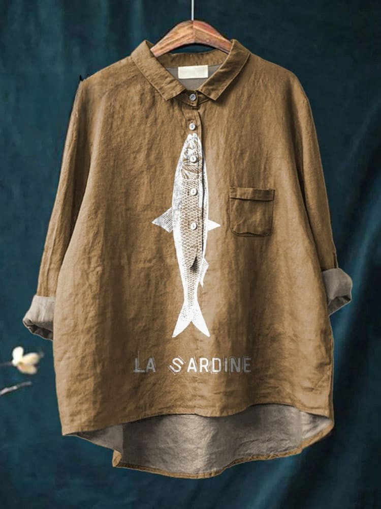Lily | T-shirt with Sardine Print