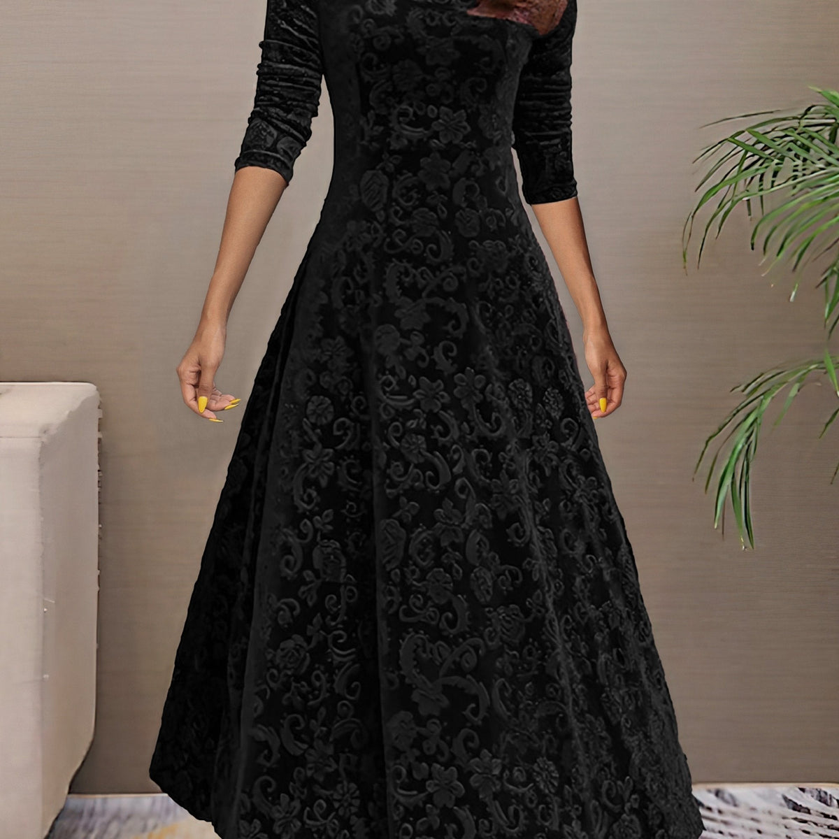 Denise | Robe Élégante en Velours