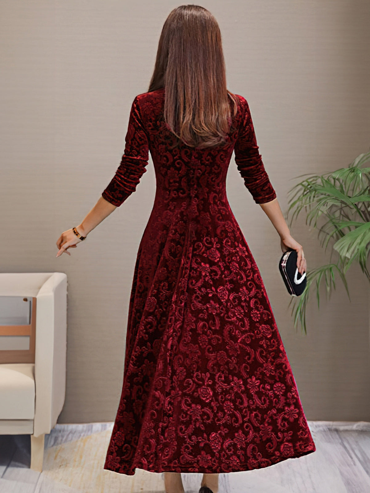 Denise | Robe Élégante en Velours