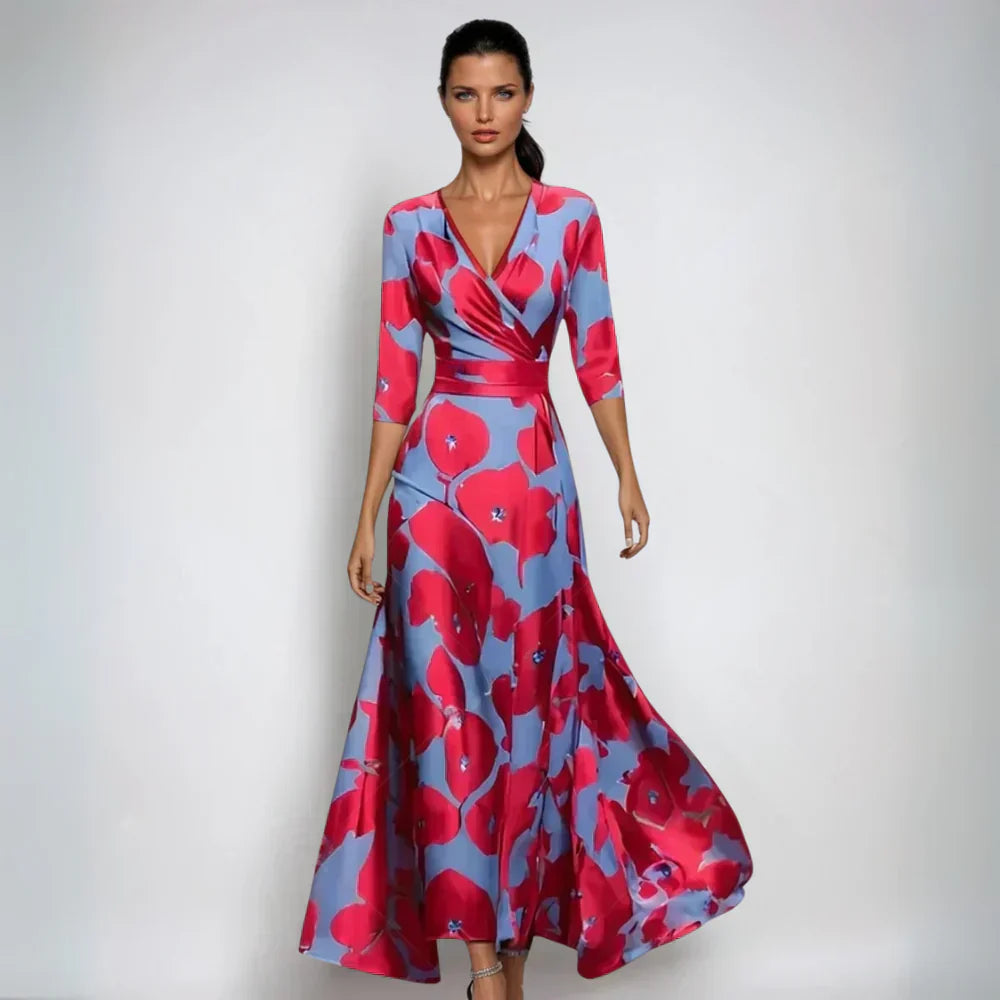 Eliana™ | Robe A-Line Florale Élégante