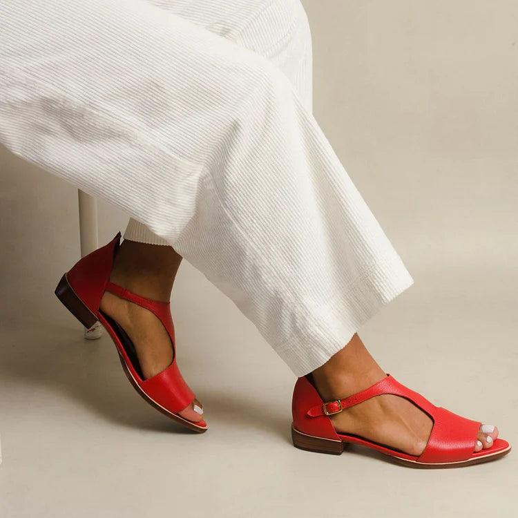 SANDALE BASSE OUVERTE AVEC BRACELET