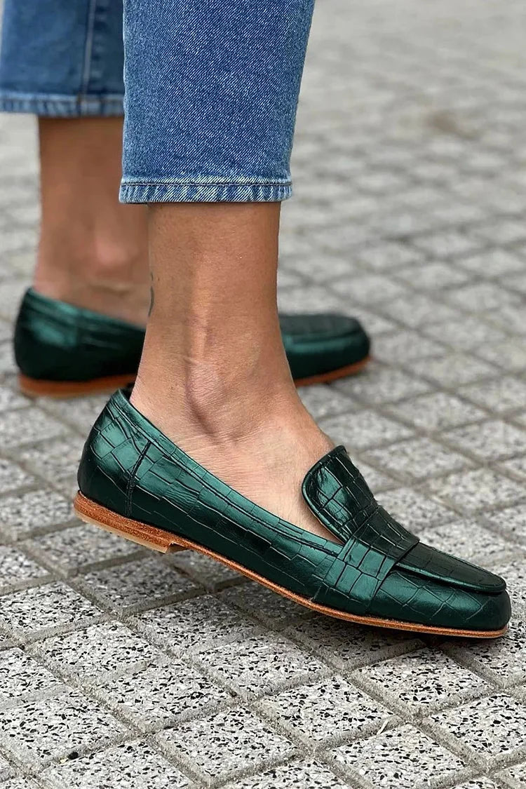 MOCASSIN EFFET CROCODILE