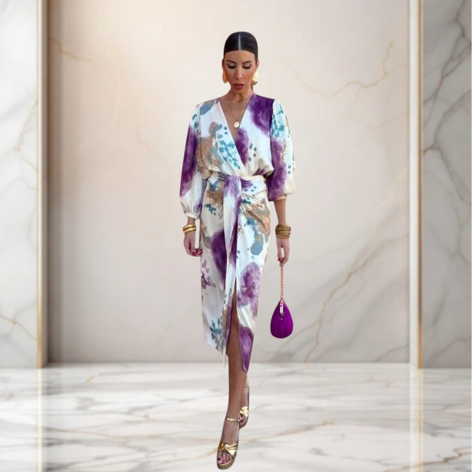 Valeria | Elegant Dress with Waist Knot