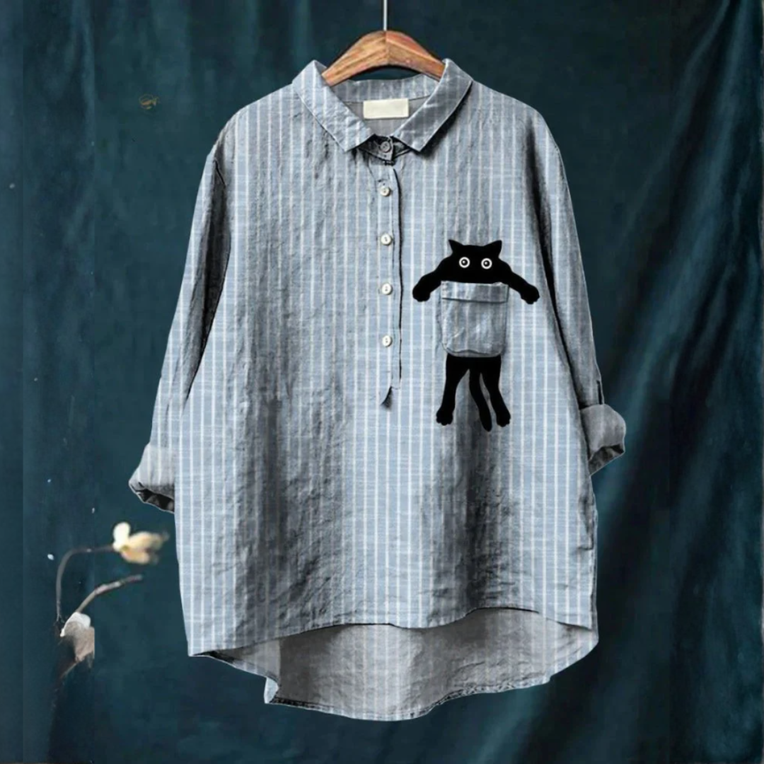 Milo | T-shirt avec Poche de Chat Mignon