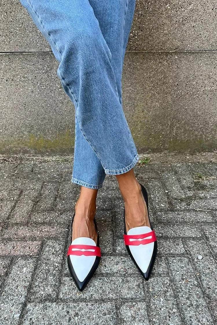 SLIPPER À POINTE BICOLOR