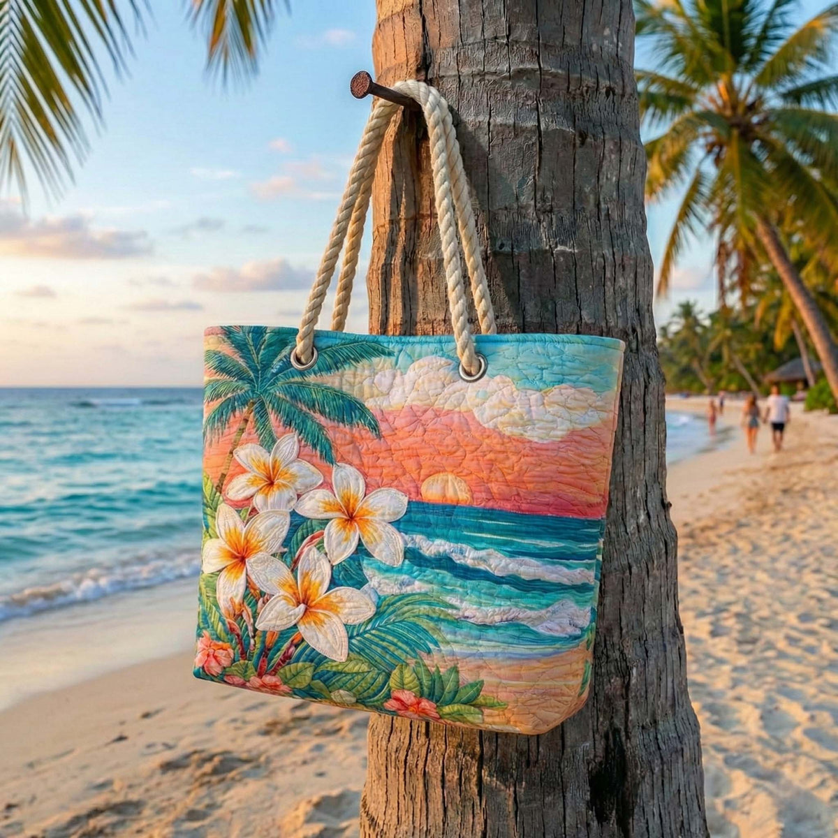 Sac de Plage Matelassé Vibe Tropical