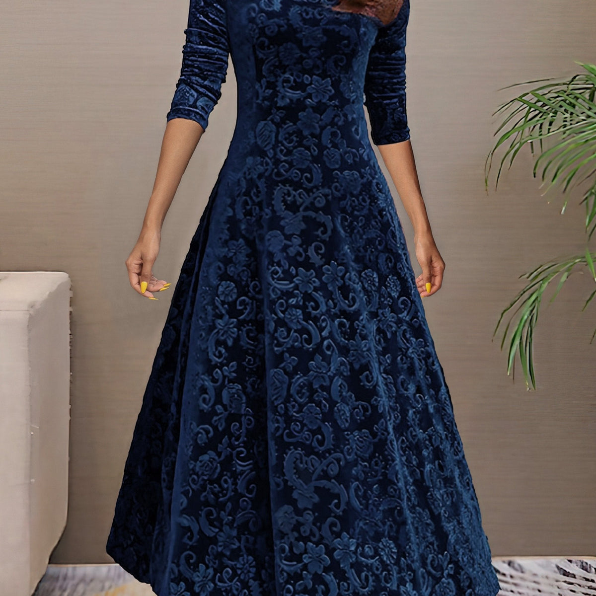 Denise | Robe Élégante en Velours