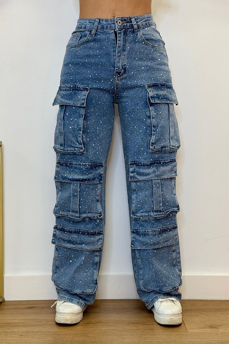 AVRIELLE – JEANS À JAMBES LARGES HAUTS POUR FEMMES