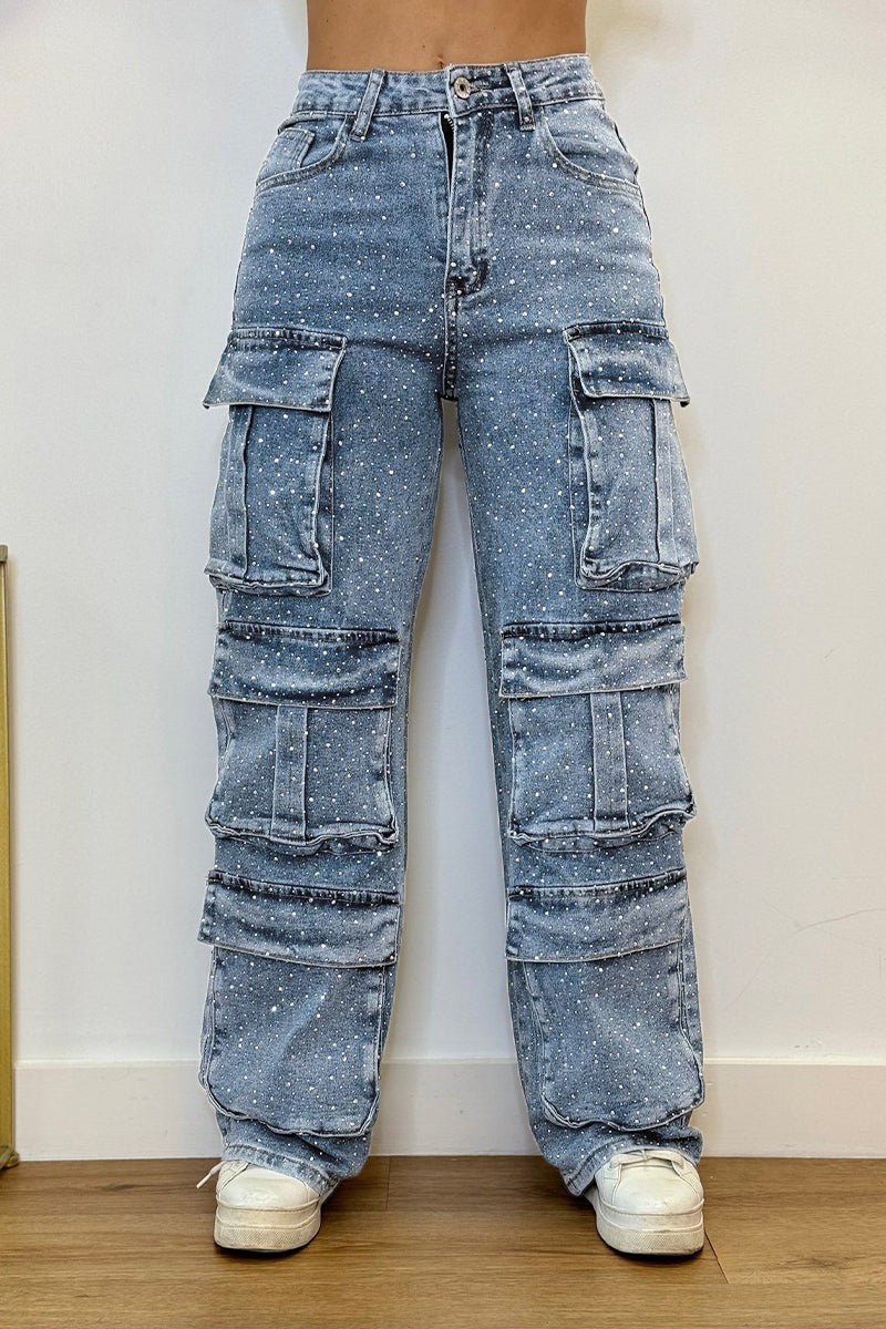AVRIELLE – JEANS À JAMBES LARGES HAUTS POUR FEMMES