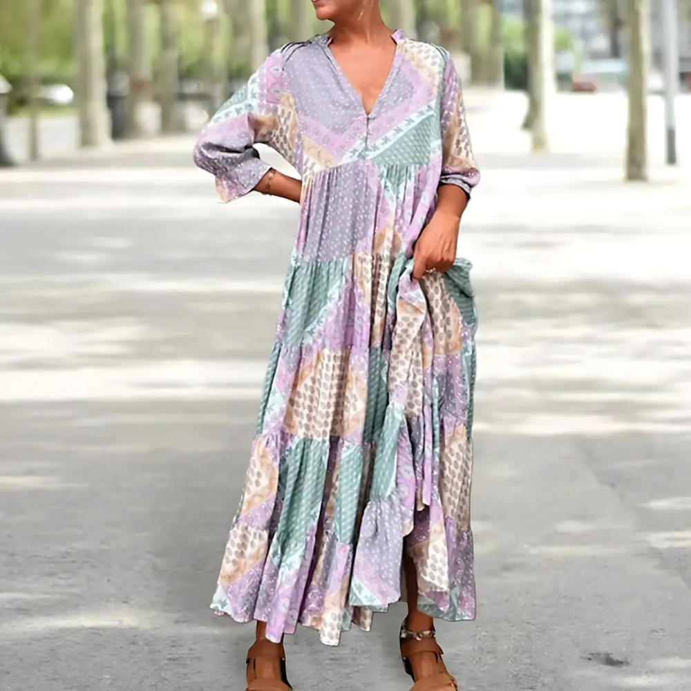 Floriana – Printed Boho Dress