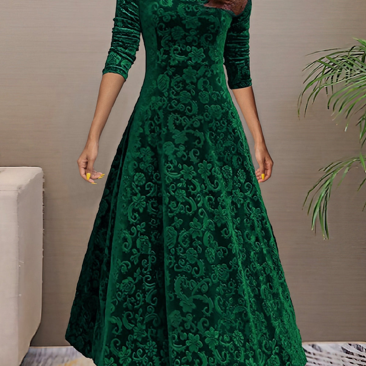 Denise | Robe Élégante en Velours