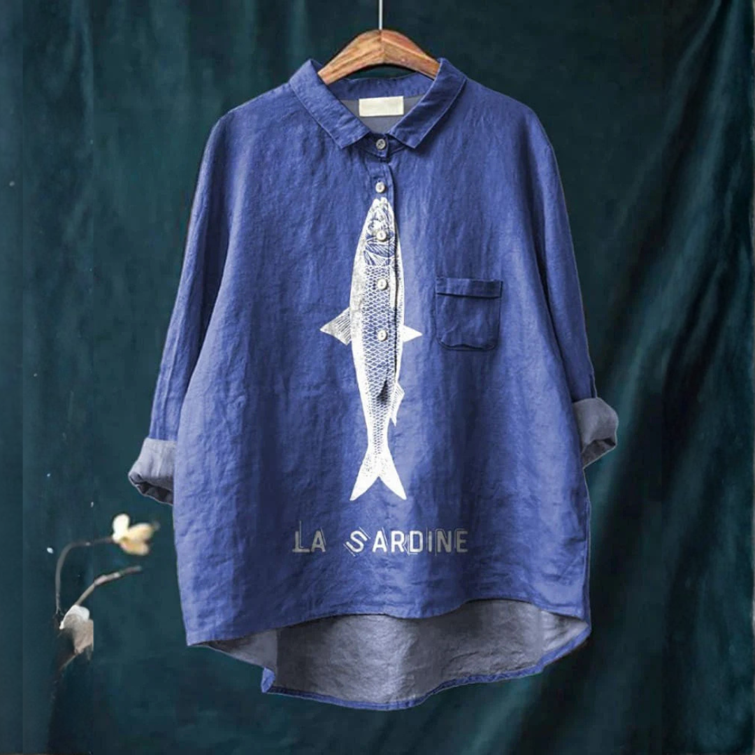 Lily | T-shirt with Sardine Print