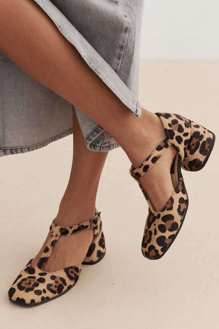 CHAUSSURES À TALON EN IMPRIMÉ ANIMAL