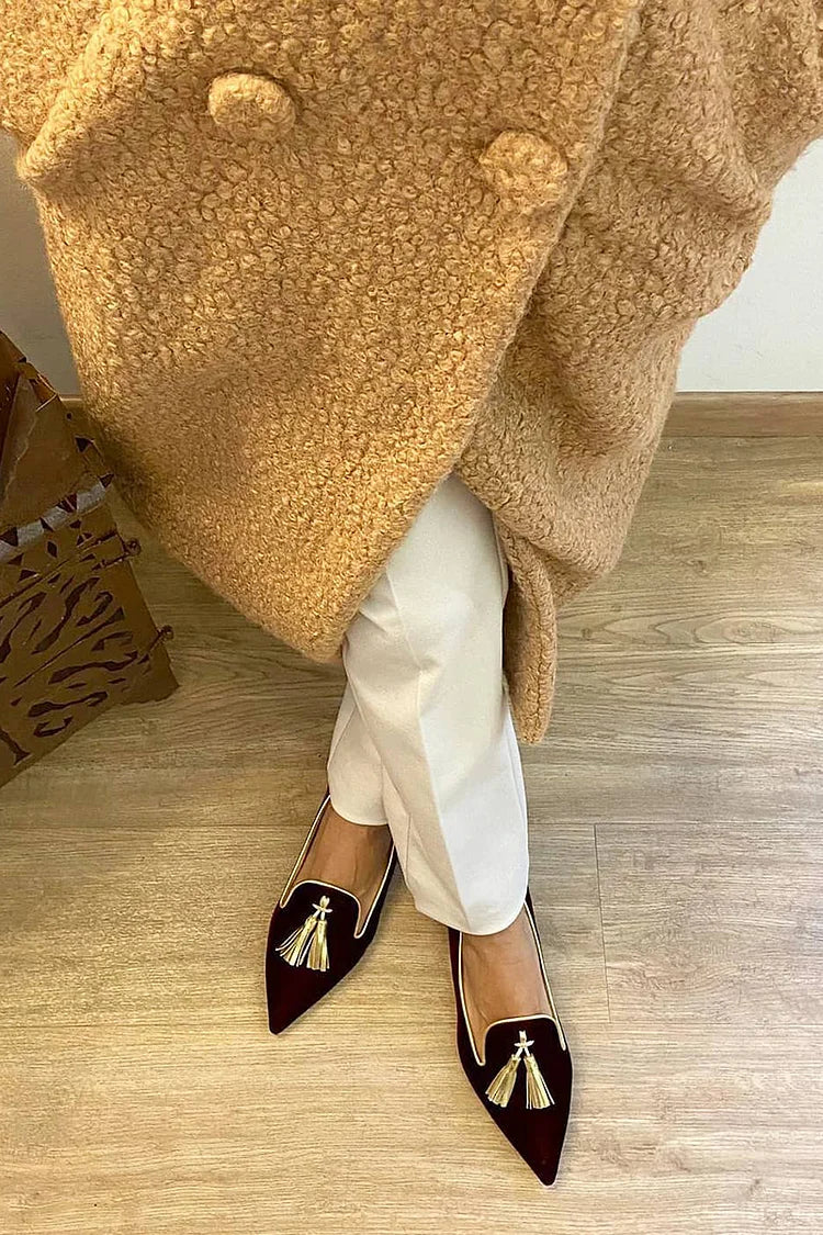 MOCASSIN ÉLÉGANT AVEC PON-PON