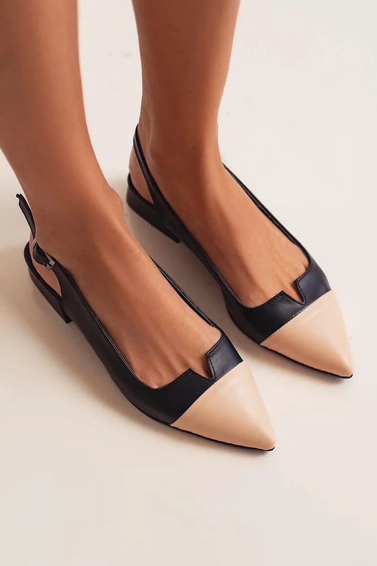 BALLERINE À POINTE AVEC DÉTAIL BICOLORÉ