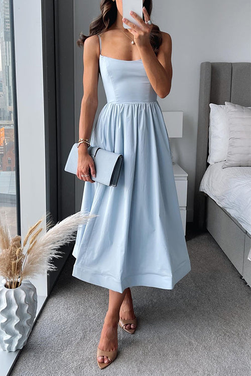 Martina™ | Robe Midi à Fines Bretelles