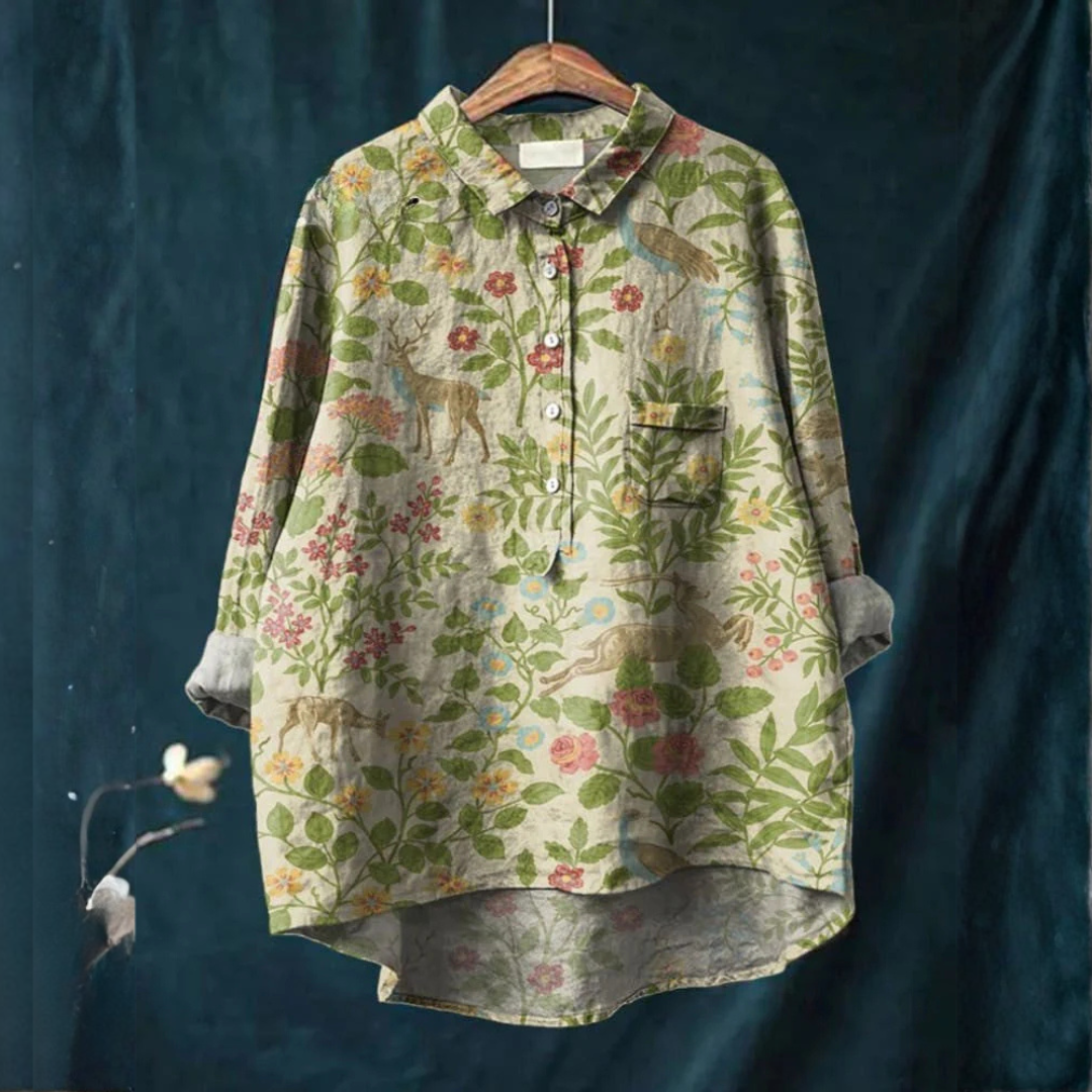 Olivia | Flower Forest Shirt