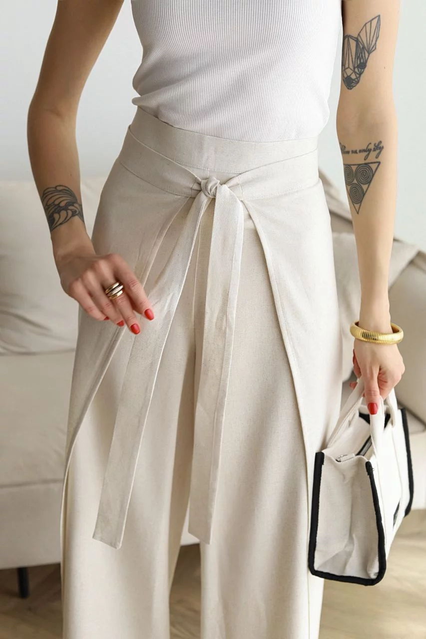 Maelis - Pantalon Large en Lin