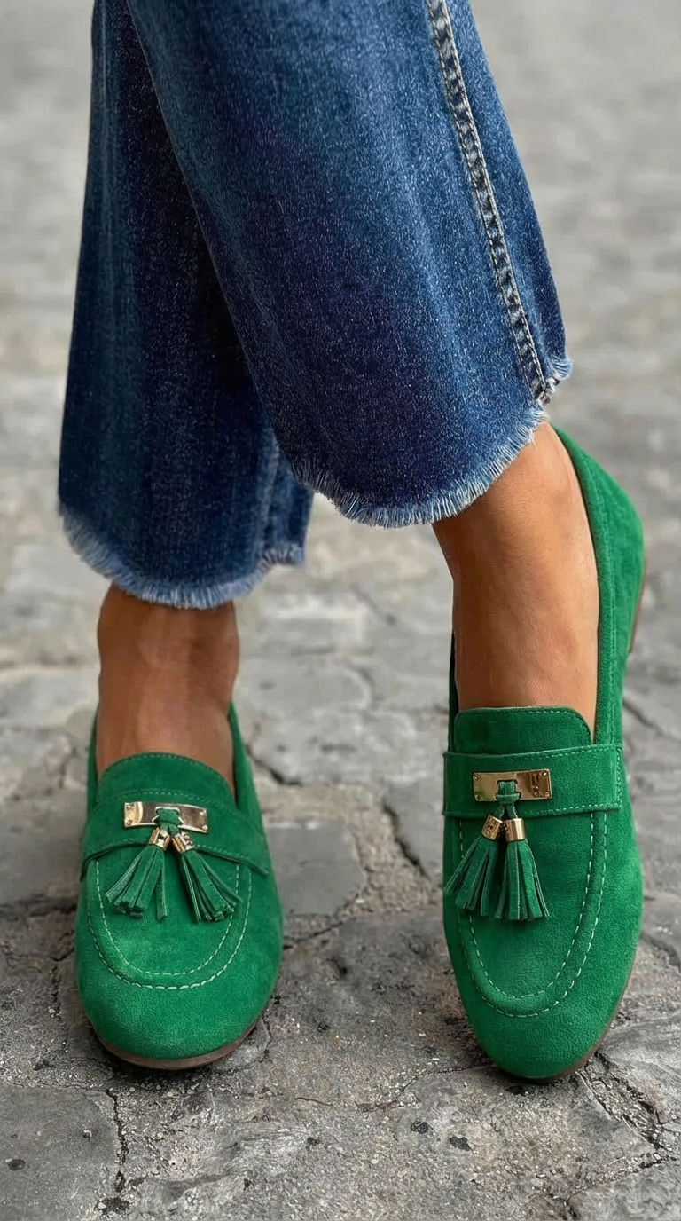 MOCASSIN ÉLÉGANT AVEC PON-PON
