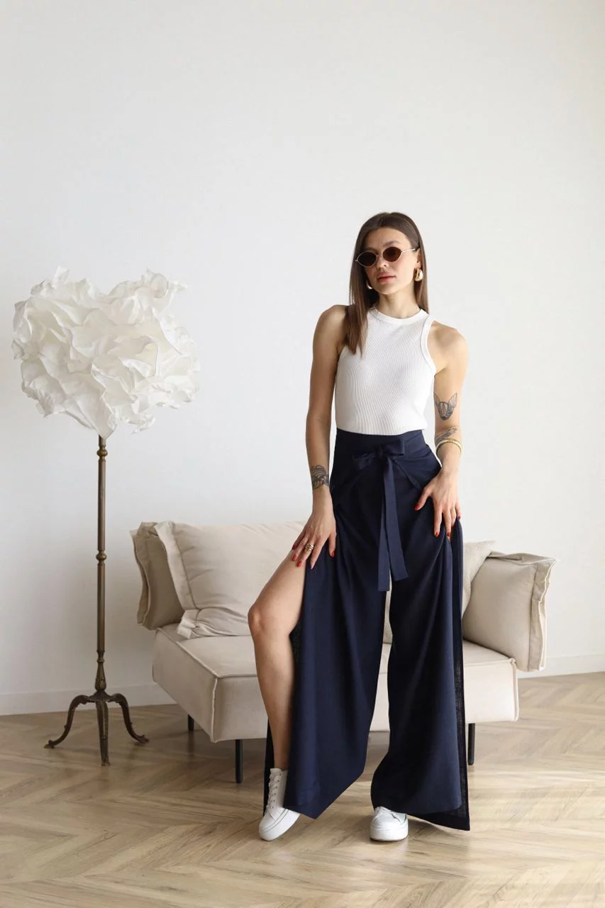 Maelis - Pantalon Large en Lin