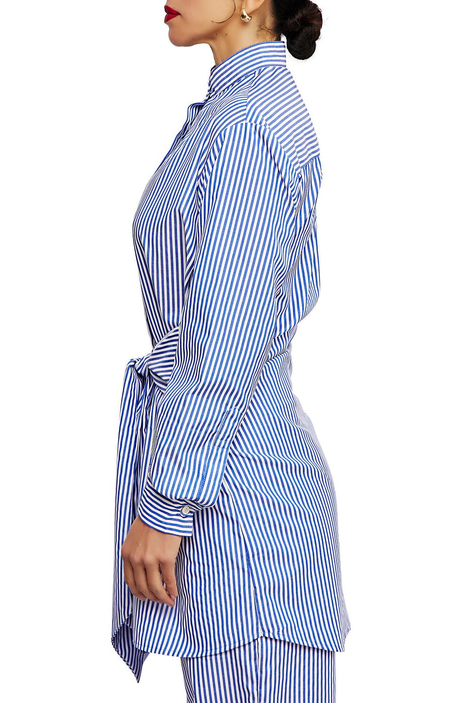 Ensemble Jupe Rayée Bleue