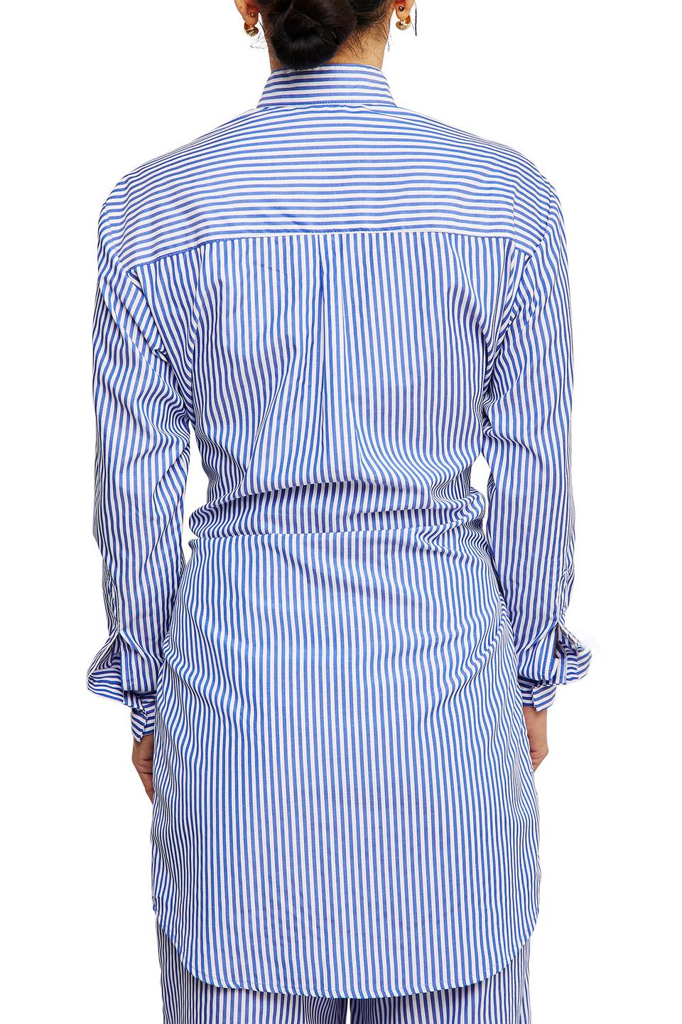 Blue Striped Skirt Set