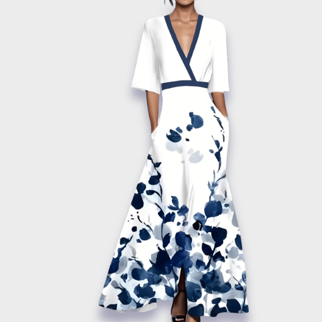Eliana™ | Robe A-Line Florale Élégante