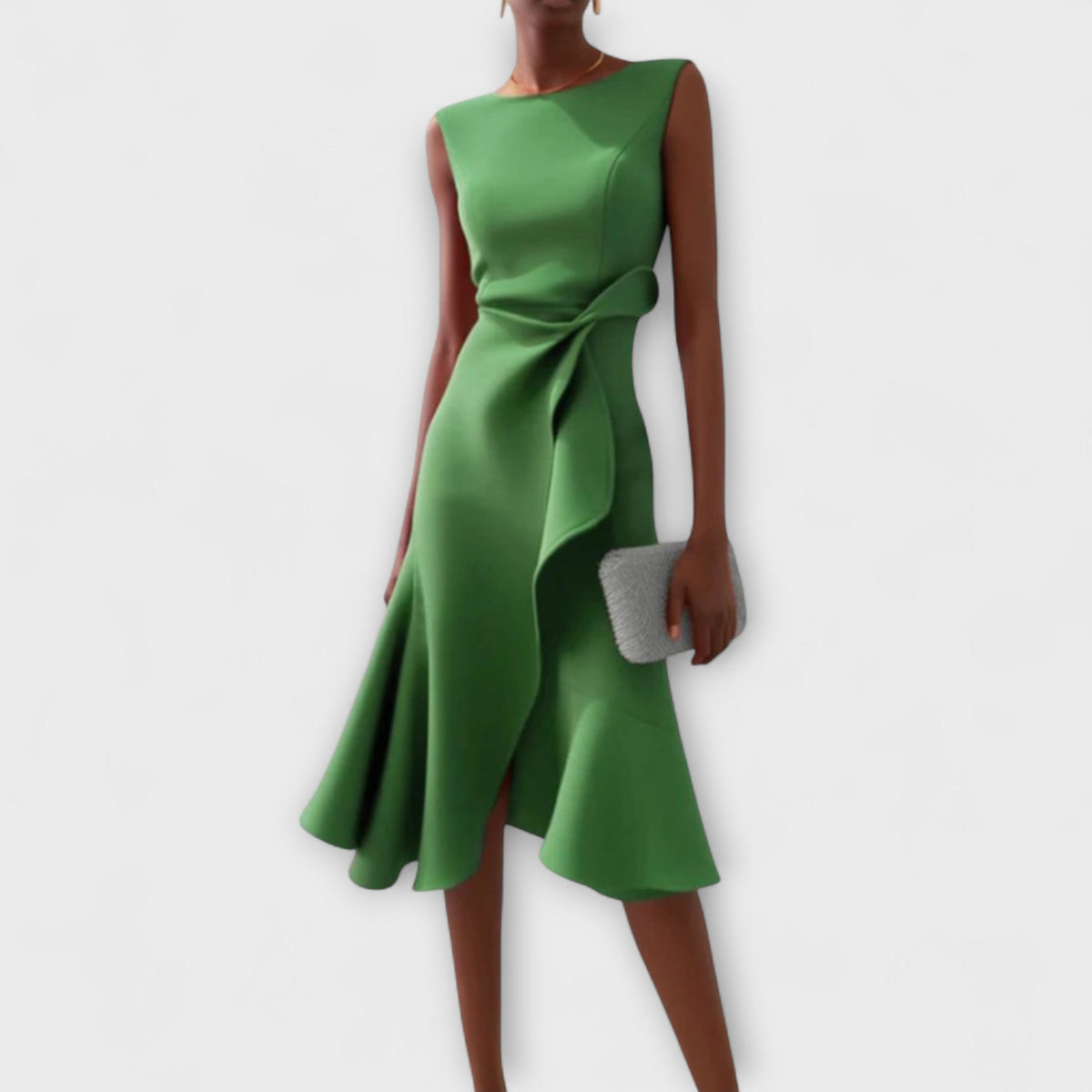 Juliette - Draped Asymmetric Midi Dress