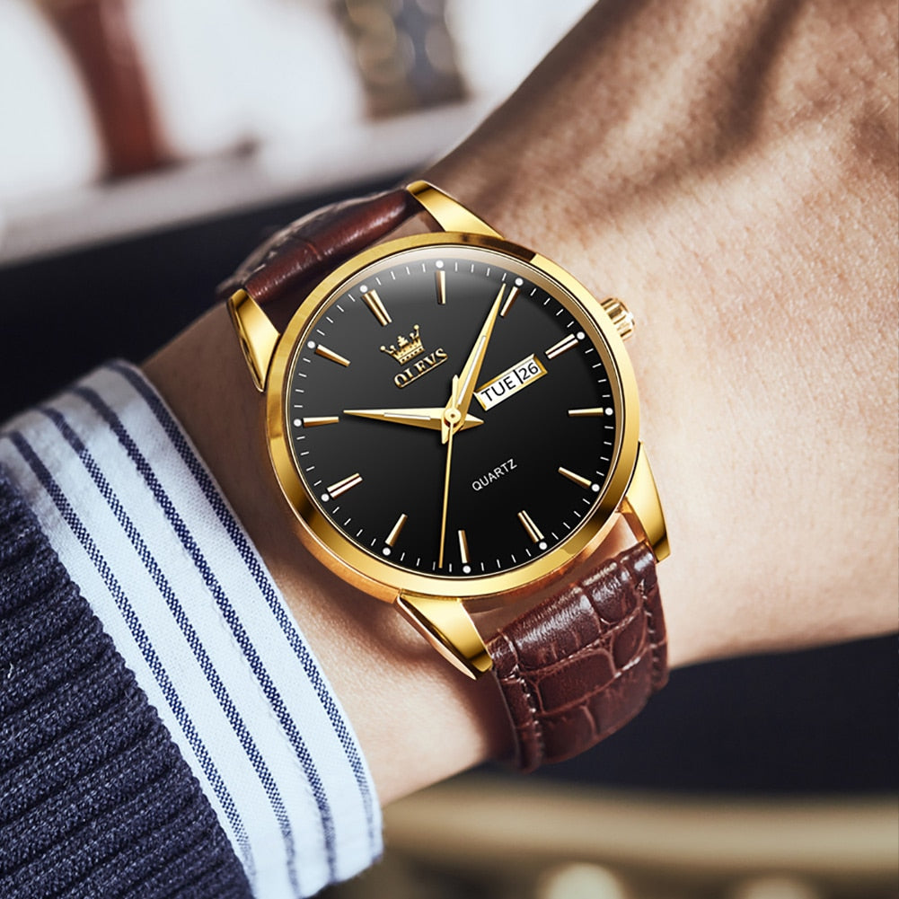 Montre en cuir de luxe pour homme™ Olsen & Olsen