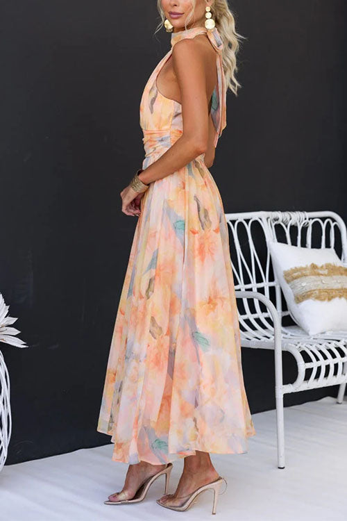 Halter™ - Robe Maxi avec Imprimé
