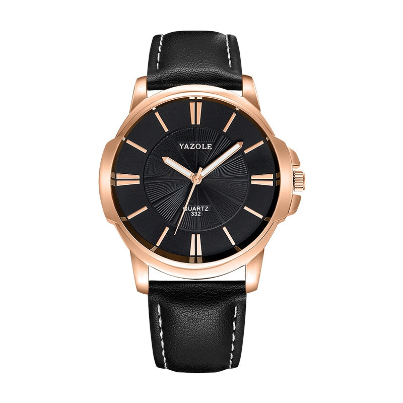 Montre en cuir avec verre bleu luxueux™ - Olsen & Olsen