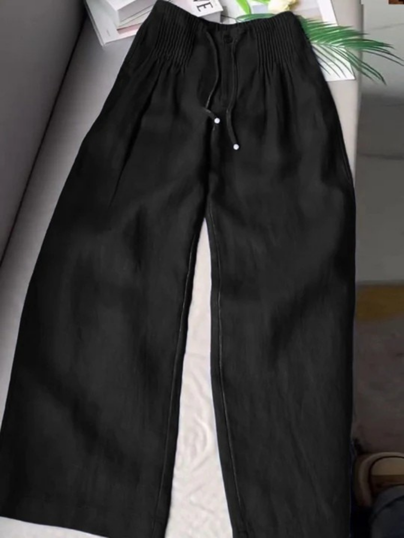 Camille | Pantalon en Lin à Jambes Large